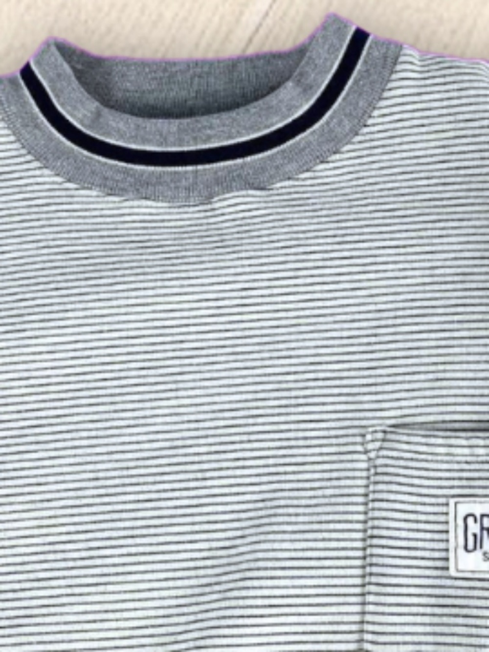 Vintage GAP striped oversized sweatshirt classic crewneck medium pocket - Picture 3 of 10